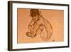 Kauernder Weiblicher Akt, 1914-Egon Schiele-Framed Art Print