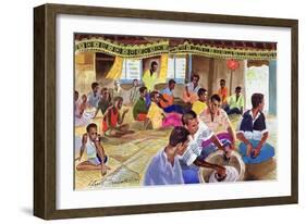 Kava Drinking Ceremony, Fiji, 1999-Robert Tyndall-Framed Giclee Print