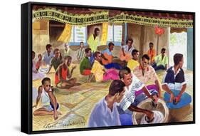 Kava Drinking Ceremony, Fiji, 1999-Robert Tyndall-Framed Stretched Canvas