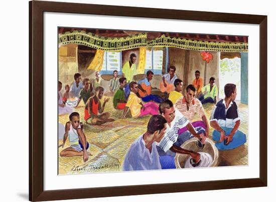 Kava Drinking Ceremony, Fiji, 1999-Robert Tyndall-Framed Giclee Print