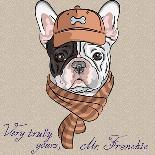 Vector Funny Cartoon Hipster Dog Cane Corso-kavalenkava volha-Art Print