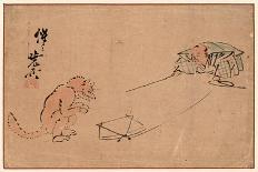 Izanagi and Izanami Giving Birth to Japan, 1925-Kawanabe Kyosai-Giclee Print