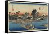 Kawasaki--Ferry at Rokugo, C. 1833-Utagawa Hiroshige-Framed Stretched Canvas