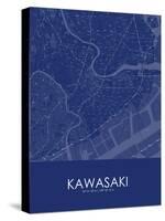 Kawasaki, Japan Blue Map-null-Stretched Canvas