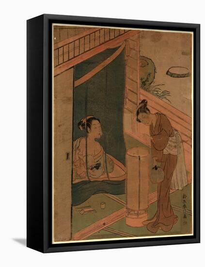 Kaya No Hahako-Suzuki Harunobu-Framed Stretched Canvas