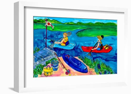 Kayak Blue-Deborah Cavenaugh-Framed Art Print