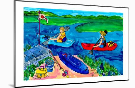 Kayak Blue-Deborah Cavenaugh-Mounted Art Print