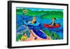 Kayak Blue-Deborah Cavenaugh-Framed Art Print