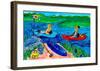 Kayak Blue-Deborah Cavenaugh-Framed Art Print