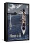 Kayak Hawaii-null-Framed Stretched Canvas