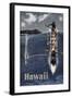 Kayak Hawaii-null-Framed Giclee Print