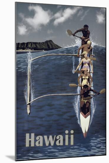 Kayak Hawaii-null-Mounted Giclee Print