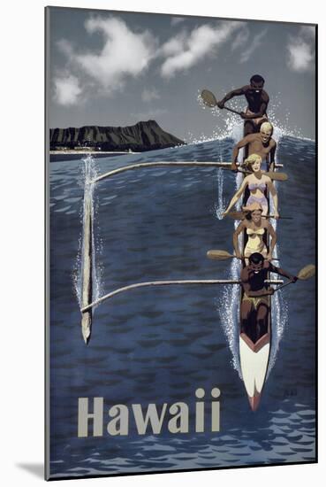 Kayak Hawaii-null-Mounted Giclee Print