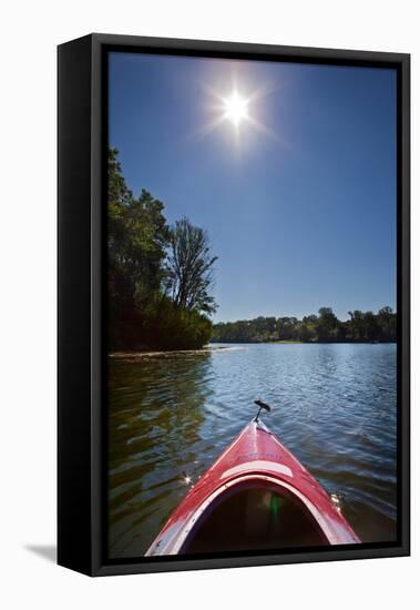 Kayak Morning-Steve Gadomski-Framed Stretched Canvas