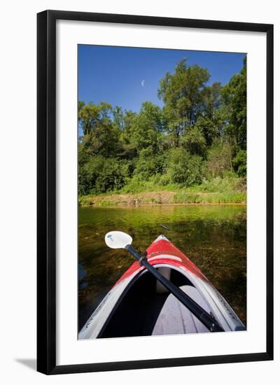 Kayak on a Forested Lake-Steve Gadomski-Framed Photographic Print