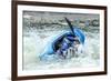 Kayak on Whitewater. Focus on Back of Kayak and Water-soupstock-Framed Photographic Print