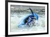 Kayak on Whitewater. Focus on Back of Kayak and Water-soupstock-Framed Photographic Print