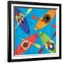 Kayak Traffic-Marcus Prime-Framed Art Print