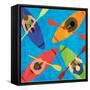 Kayak Traffic-Marcus Prime-Framed Stretched Canvas