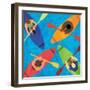 Kayak Traffic-Marcus Prime-Framed Art Print