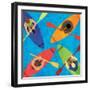 Kayak Traffic-Marcus Prime-Framed Art Print