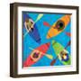 Kayak Traffic-Marcus Prime-Framed Art Print