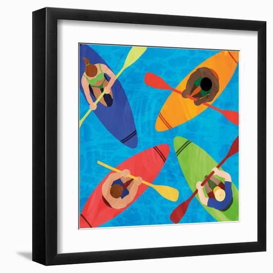 Kayak Traffic-Marcus Prime-Framed Art Print