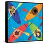 Kayak Traffic-Marcus Prime-Framed Stretched Canvas