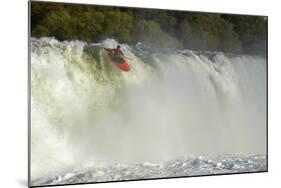 Kayaker Going over Maruia Falls, Tasman, South Island, New Zealand-David Wall-Mounted Photographic Print