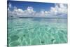 Kayaker in Blue Waters, Southwater Cay, Belize-Cindy Miller Hopkins-Stretched Canvas