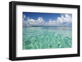 Kayaker in Blue Waters, Southwater Cay, Belize-Cindy Miller Hopkins-Framed Photographic Print