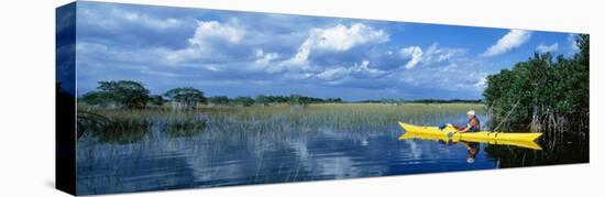 Kayaker in Everglades National Park, Florida, USA-null-Stretched Canvas