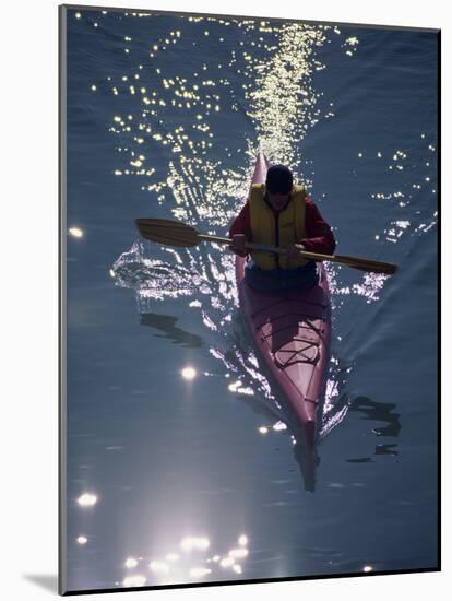 Kayaker in Sparkling Water-null-Mounted Photographic Print