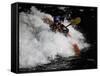 Kayaker in Whitewater, USA-Michael Brown-Framed Stretched Canvas