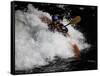 Kayaker in Whitewater, USA-Michael Brown-Framed Stretched Canvas