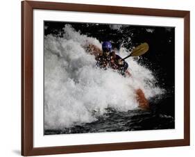 Kayaker in Whitewater, USA-Michael Brown-Framed Photographic Print