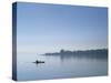 Kayaker, Little Traverse Bay, Lake Michigan, Michigan, USA-Michael Snell-Stretched Canvas