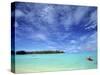 Kayaker, Muri Beach, Rarotonga, Cook Islands-Walter Bibikow-Stretched Canvas