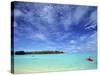 Kayaker, Muri Beach, Rarotonga, Cook Islands-Walter Bibikow-Stretched Canvas