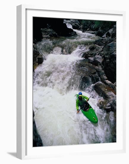 Kayaker Negotiates a Turn-Amy And Chuck Wiley/wales-Framed Premium Photographic Print