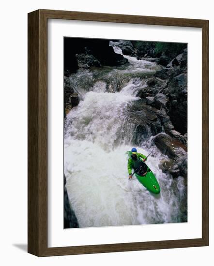 Kayaker Negotiates a Turn-Amy And Chuck Wiley/wales-Framed Photographic Print