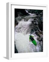 Kayaker Negotiates a Turn-Amy And Chuck Wiley/wales-Framed Photographic Print