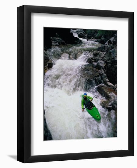 Kayaker Negotiates a Turn-Amy And Chuck Wiley/wales-Framed Photographic Print