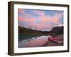 Kayaker on Maligne Lake, Jasper National Park, Alberta, Canada-Gary Luhm-Framed Premium Photographic Print