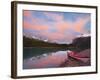 Kayaker on Maligne Lake, Jasper National Park, Alberta, Canada-Gary Luhm-Framed Photographic Print