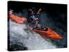 Kayaker on the White Salmon River, Gorge Games, Oregon, USA-Lee Kopfler-Stretched Canvas