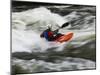 Kayaker Plays in a Hole in Tariffville Gorge, Farmington River in Tariffville, Connecticut, USA-Jerry & Marcy Monkman-Mounted Photographic Print