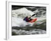 Kayaker Plays in a Hole in Tariffville Gorge, Farmington River in Tariffville, Connecticut, USA-Jerry & Marcy Monkman-Framed Photographic Print