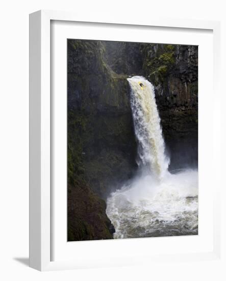 Kayaker Todd Wells Descends Outlet Falls in Washington-Bennett Barthelemy-Framed Photographic Print