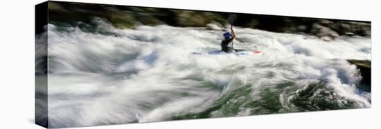 Kayaker, Trinty River, California, USA-null-Stretched Canvas